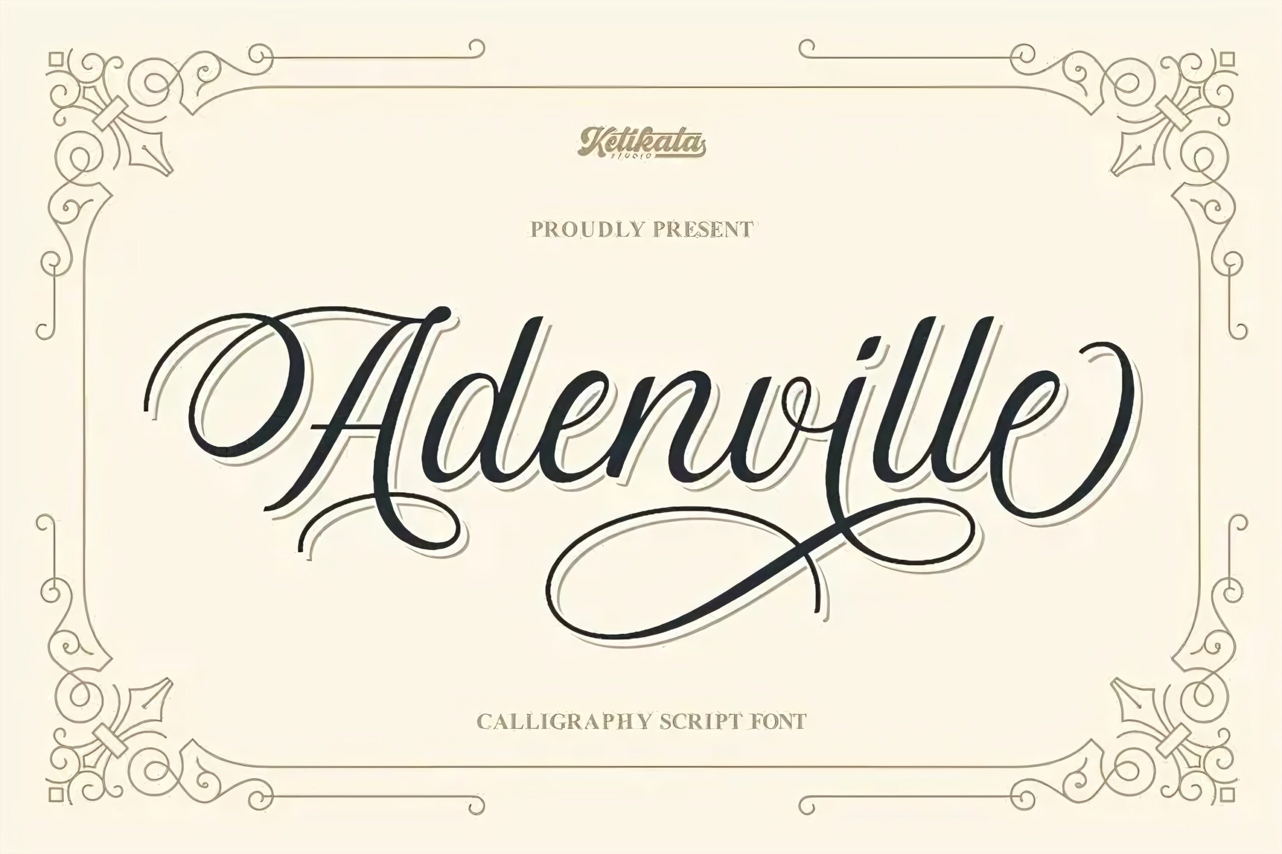 Preview and download Adenville font
