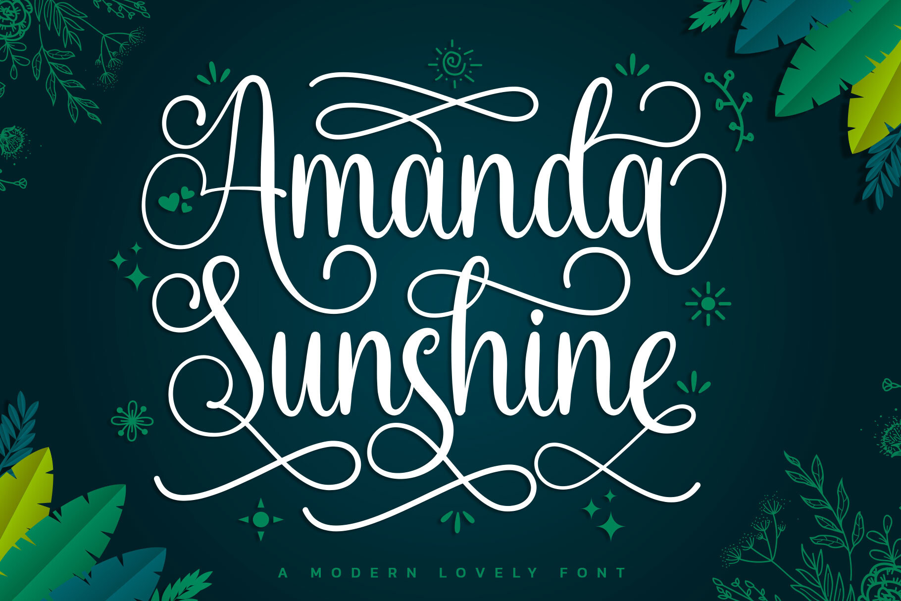 Preview and download Amanda Sunshine font