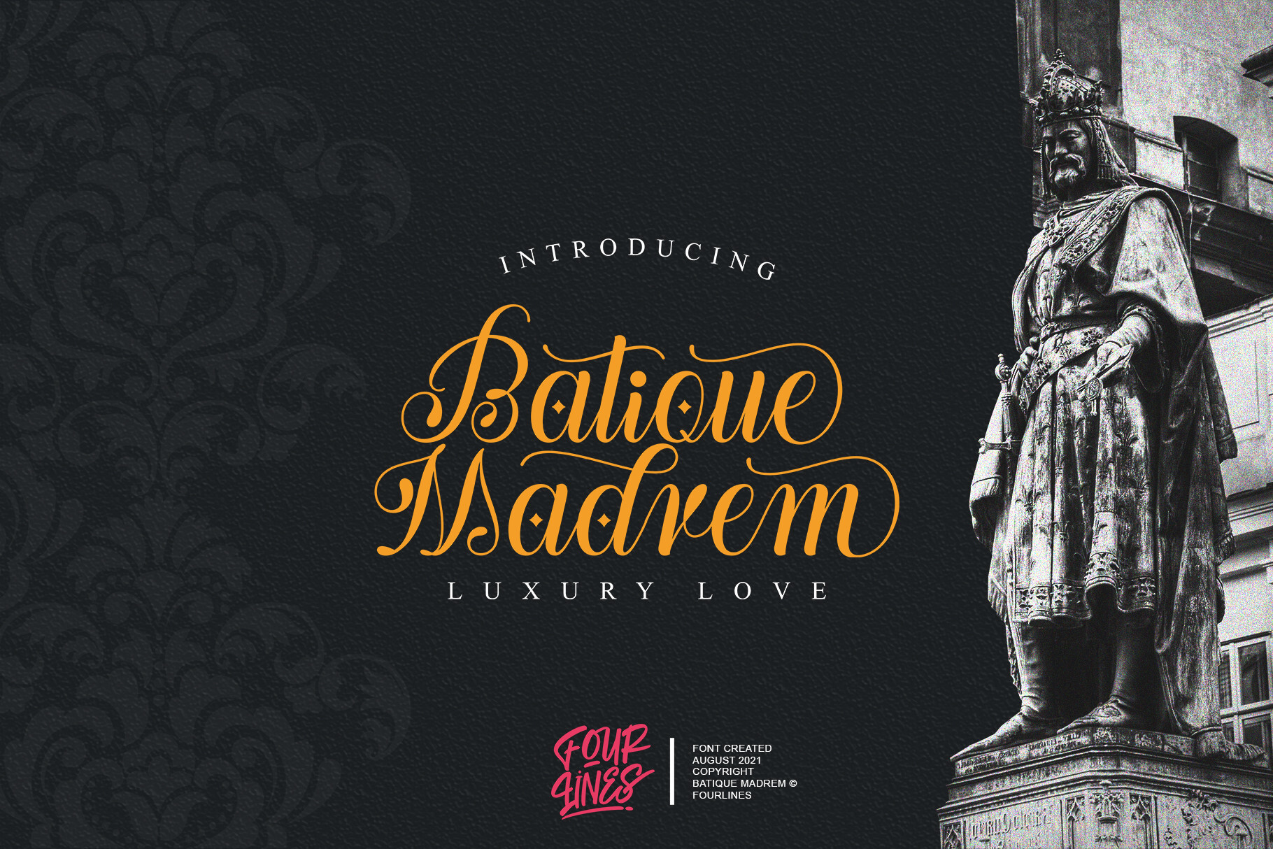 Preview and download Batique Madrem font
