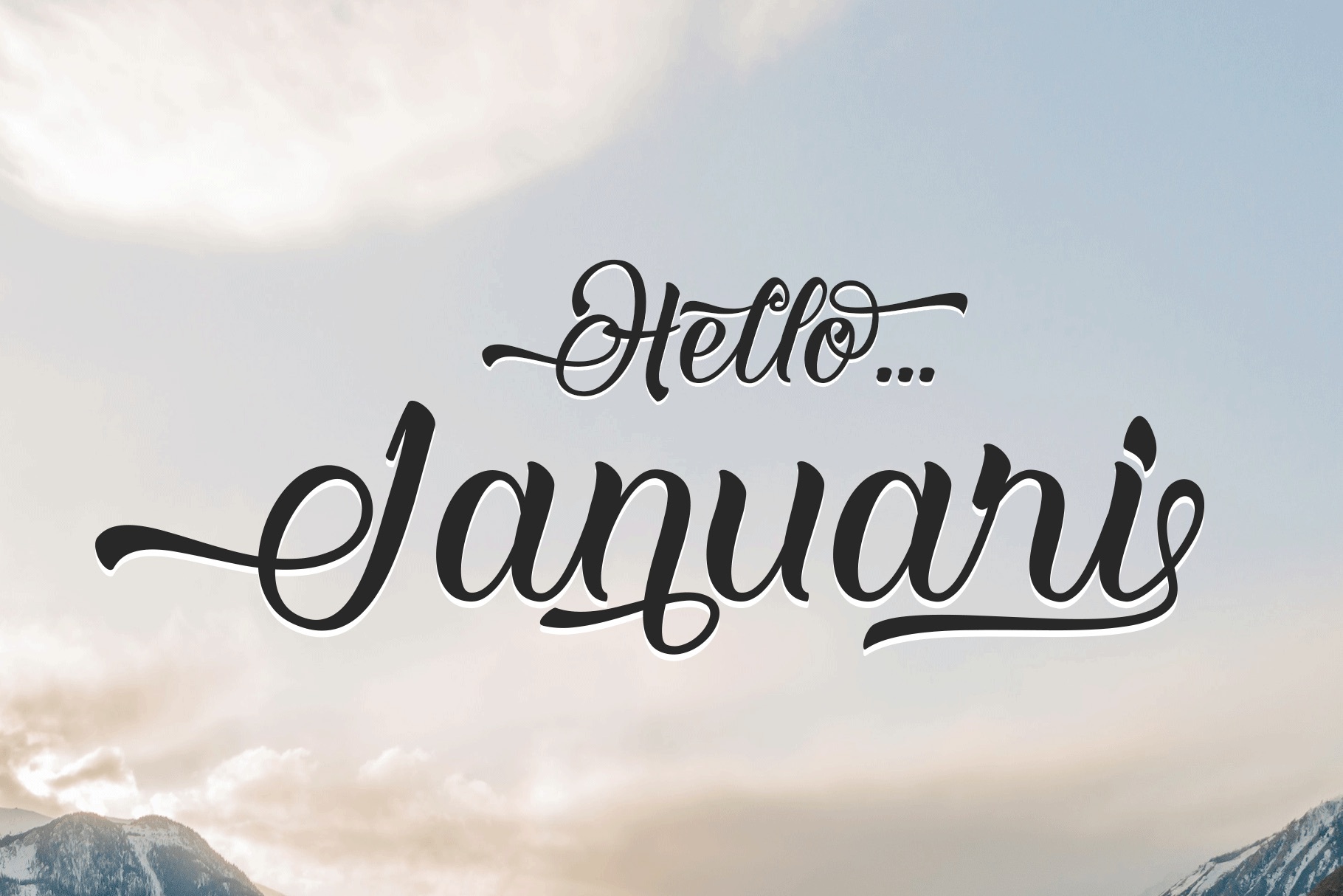 Preview and download Hello Januari font