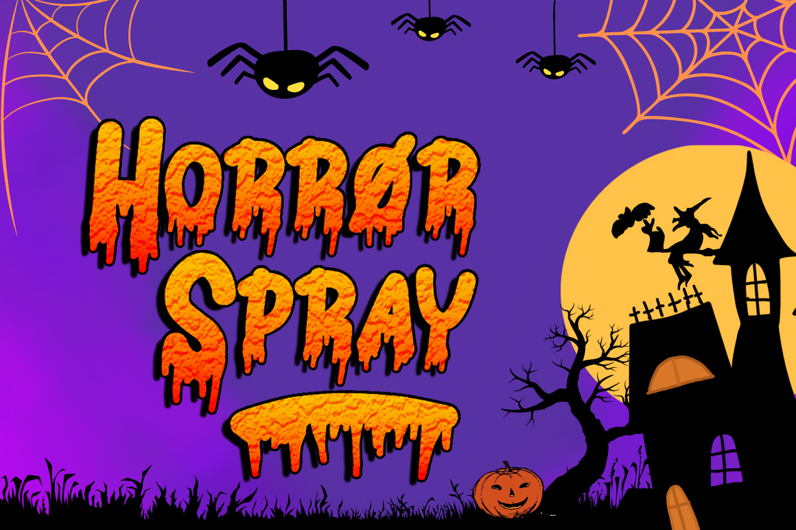 Preview and download Horror Spray font