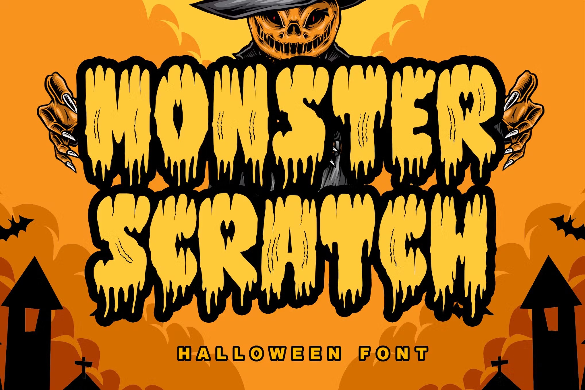 Preview and download Monster Scratch font