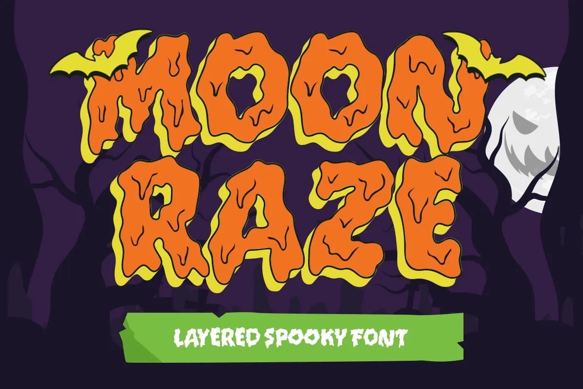 Preview and download Moonraze font