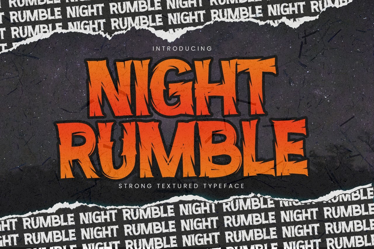 Preview and download Night Rumble font