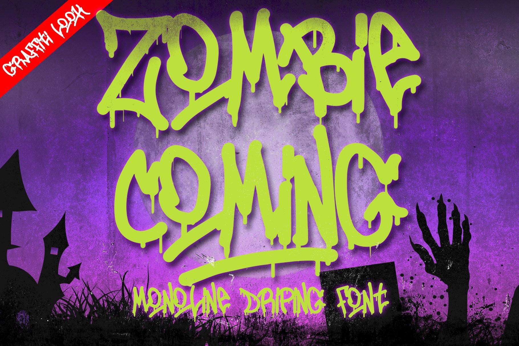 Preview and download Zombies Coming Graffiti font