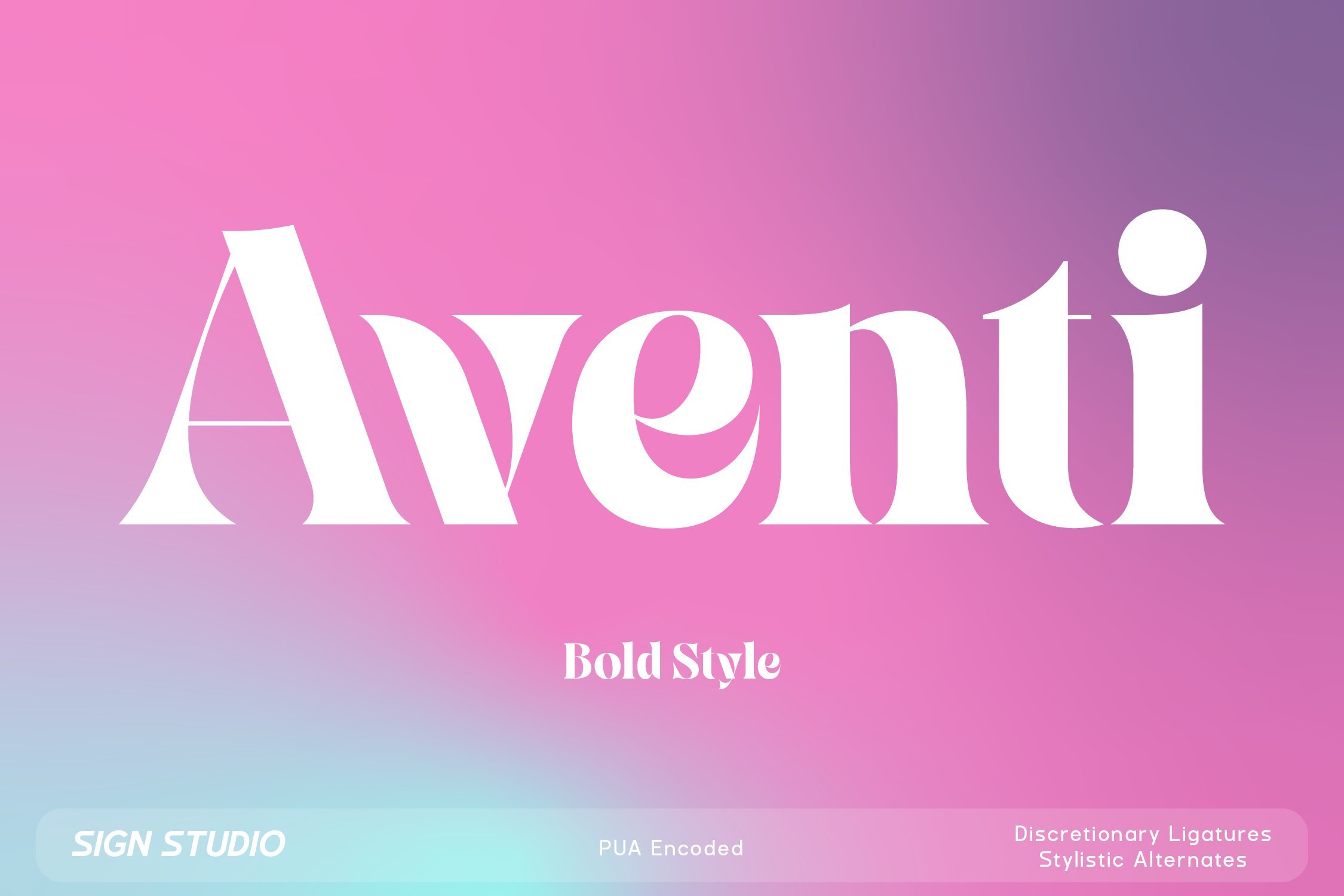 Preview and download Aventi font