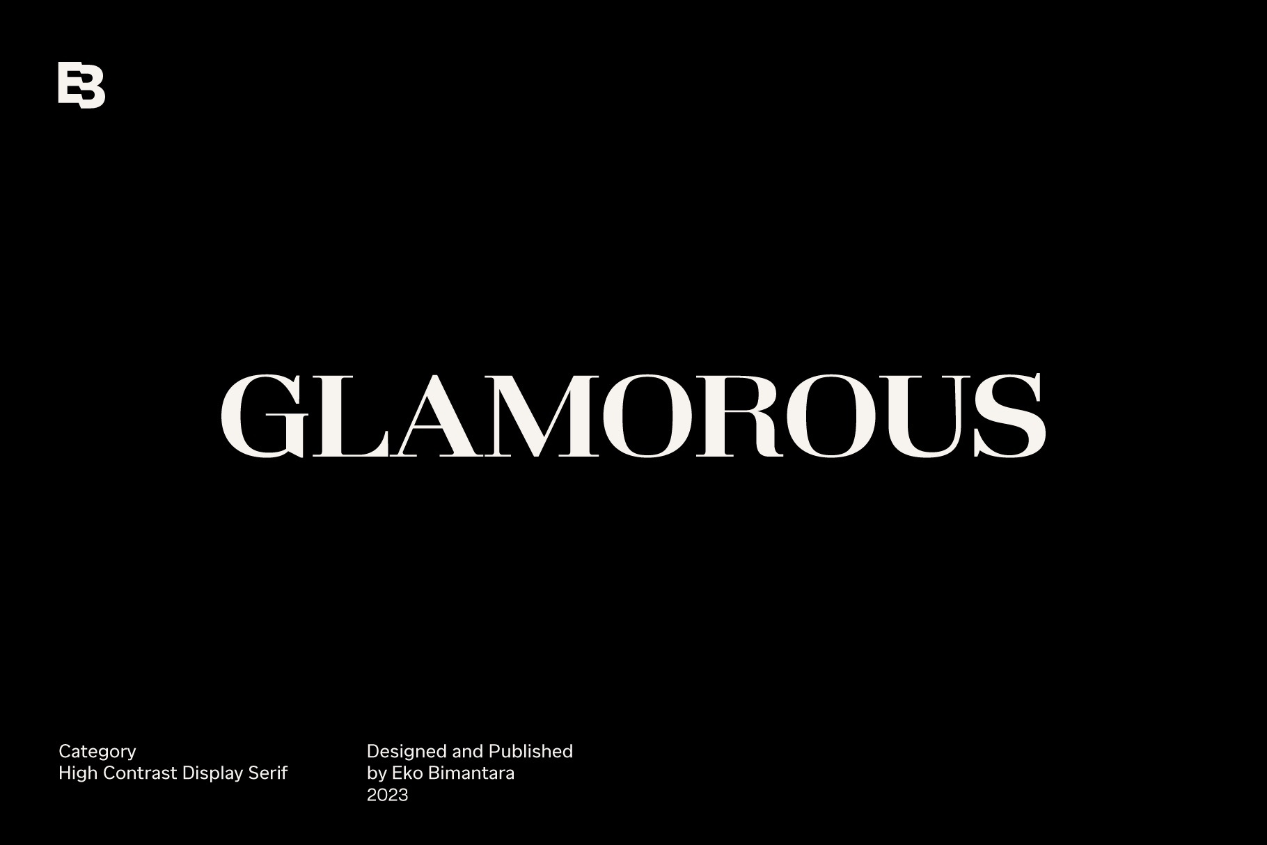 Preview and download Glamorous font