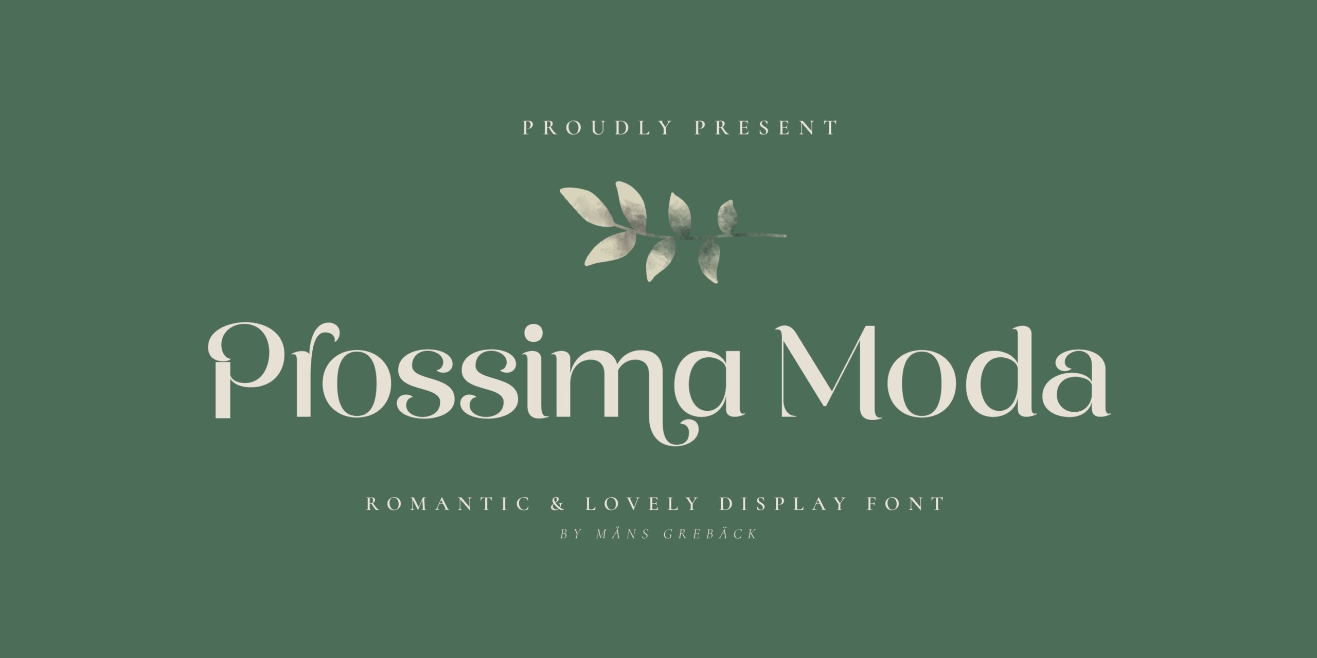 Preview and download Prossima Moda font